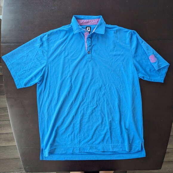 FJ Golf Polo Bright Blue Size XL - Picture 1 of 4